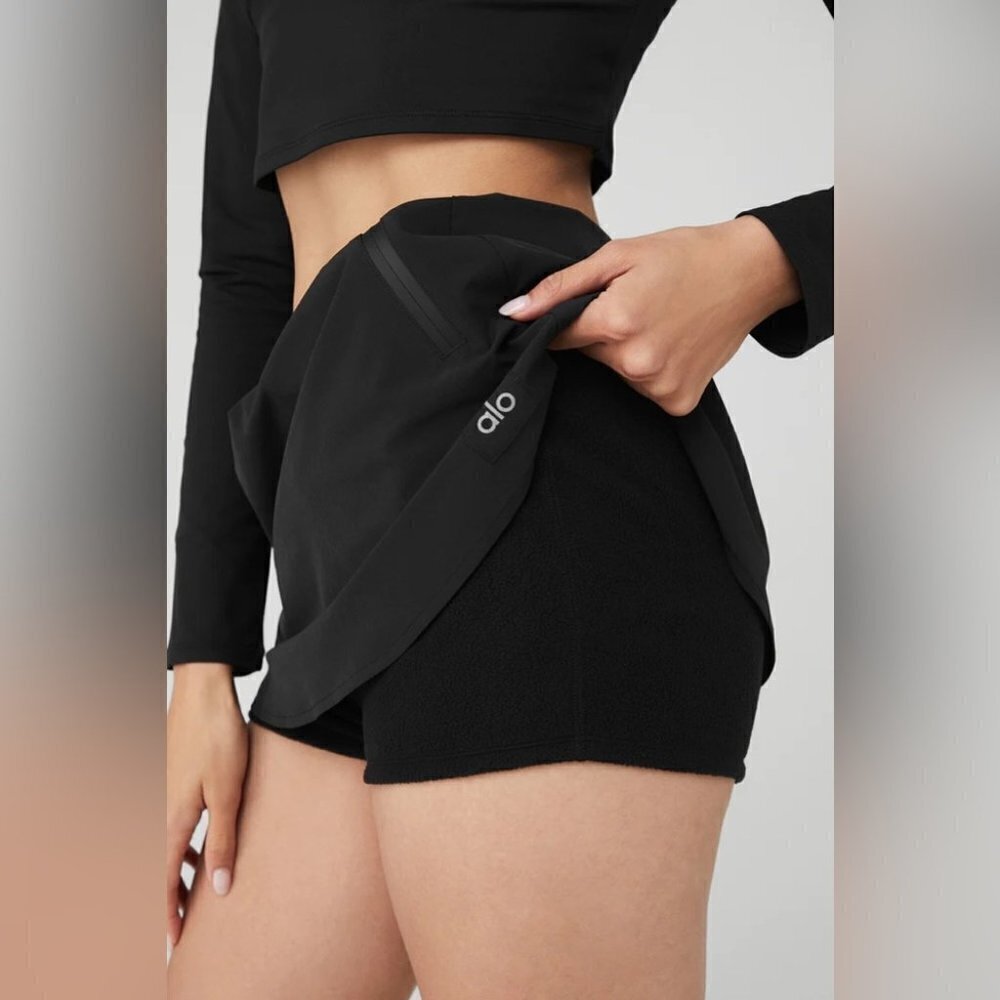 NEW ALO Yoga High-Waist Elevation Mini Skirt in Black | size XS - Picture 5 of 12